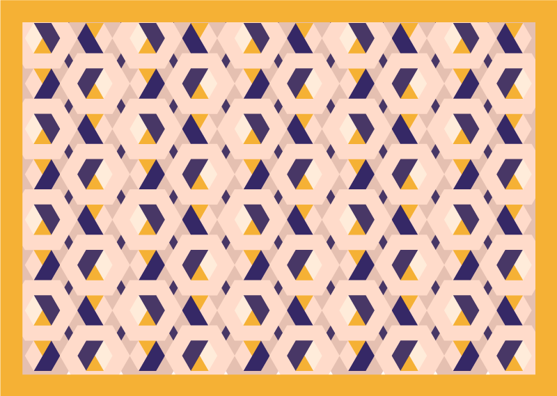 Elävä geometrinen malli keittiön vinyylimatto - Tenstickers