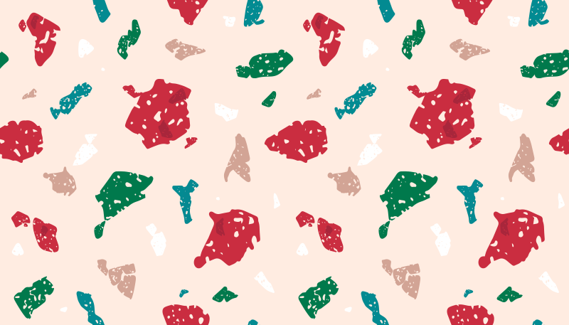 Vinyylimatto värikäs terrazzo-kuviointi - Tenstickers