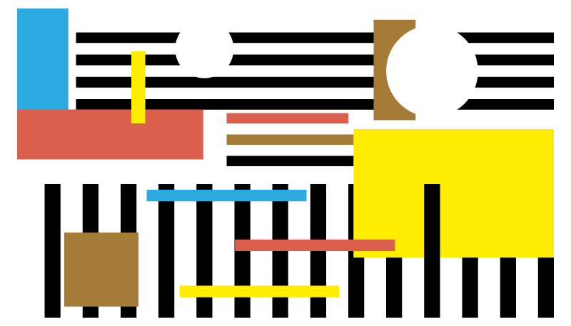 Värikkäitä raidallisia kuvioita moderni vinyylimatto - Tenstickers