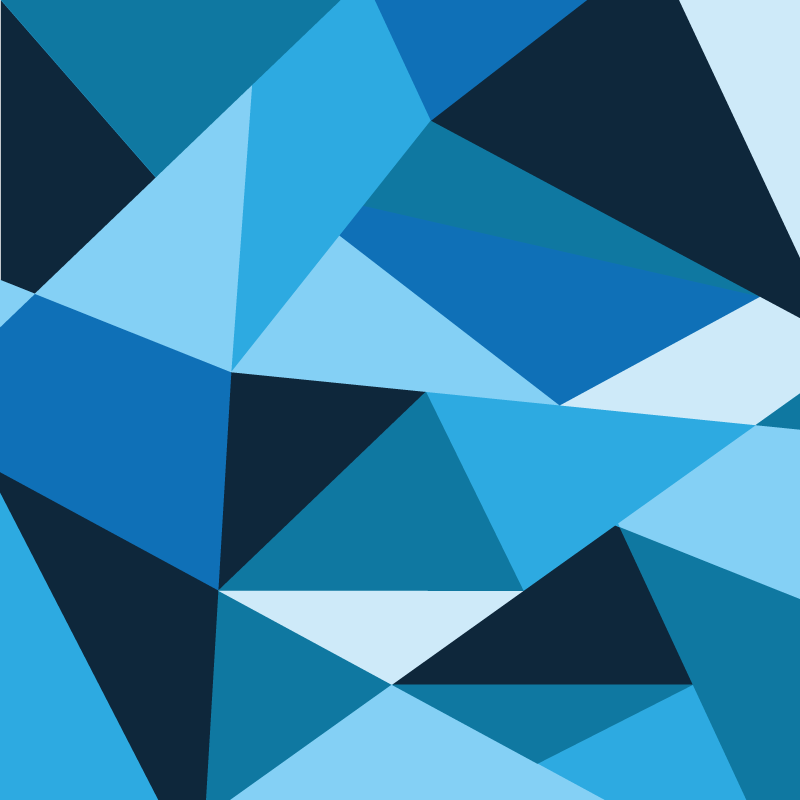 Kolmionmuotoiset siniset kuviot geometrinen vinyylimatto - Tenstickers