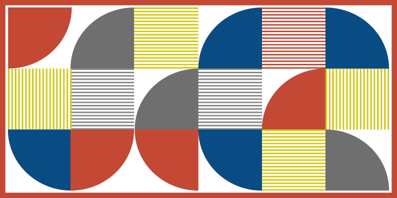 Eloisia abstrakteja hahmoja geometrinen vinyylimatto - Tenstickers