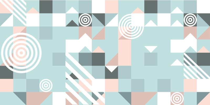 Abstrakti motiivi geometrinen vinyylimatto - Tenstickers