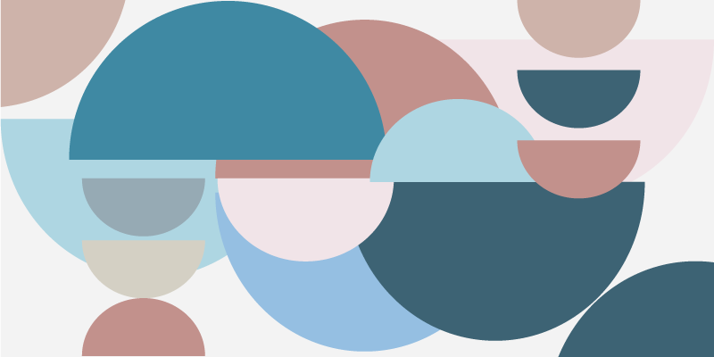 Pyöreiden muotojen variaatio geometrinen vinyylimatto - Tenstickers