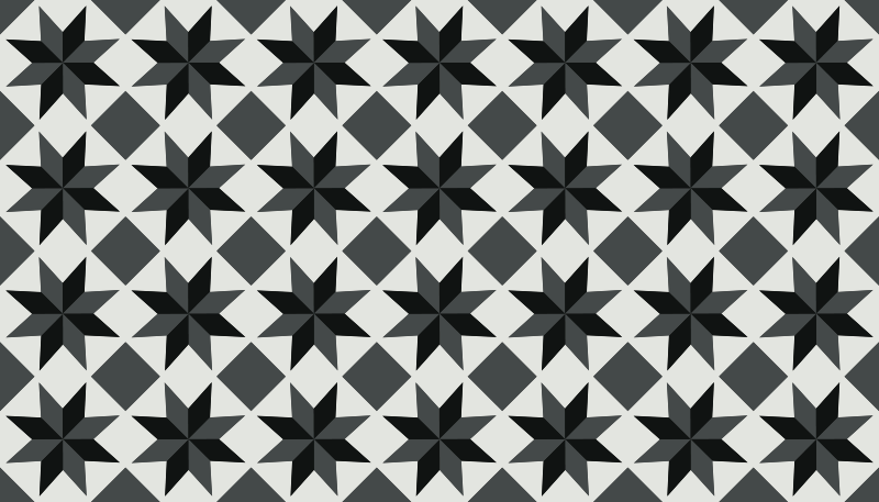 Mustat tähdet -aihe keittiön vinyylimatto - Tenstickers