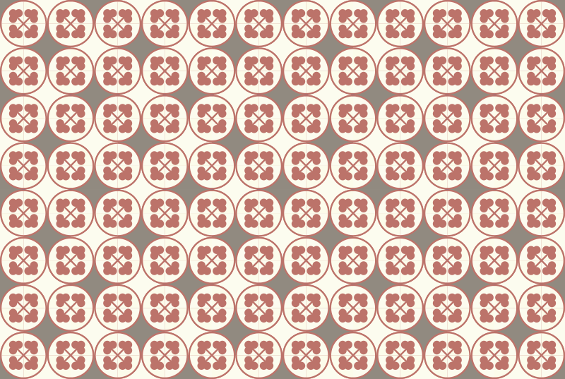 Pastelli oranssi ja beige laatat laatta vinyylimatto - Tenstickers