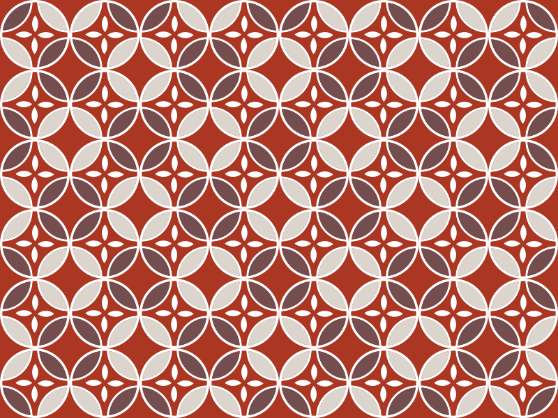 Värikkäät ympyrän muodot punaisella laatta vinyylimatto - Tenstickers