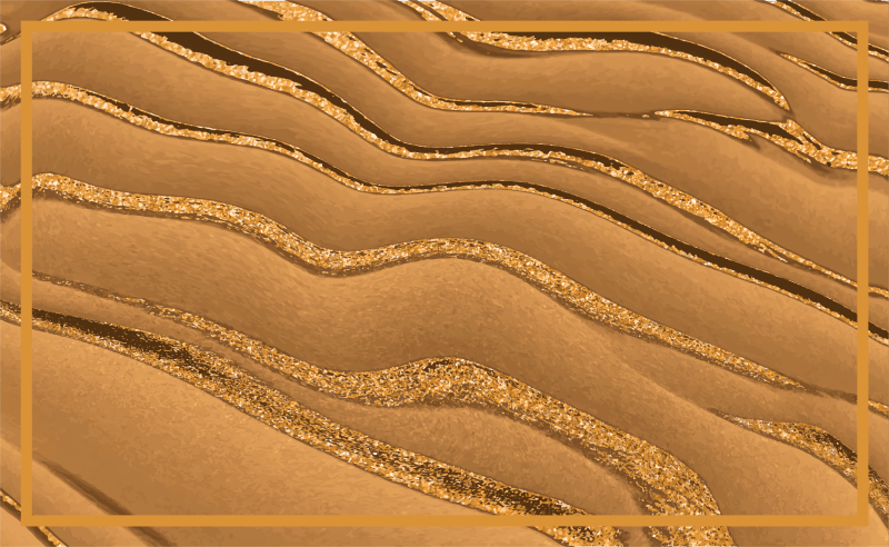 Kultainen aaltokuvio tekstuuri vinyylimatto - Tenstickers