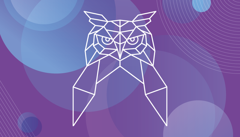 Geometrinen pöllötaide eläin vinyylimatto - Tenstickers