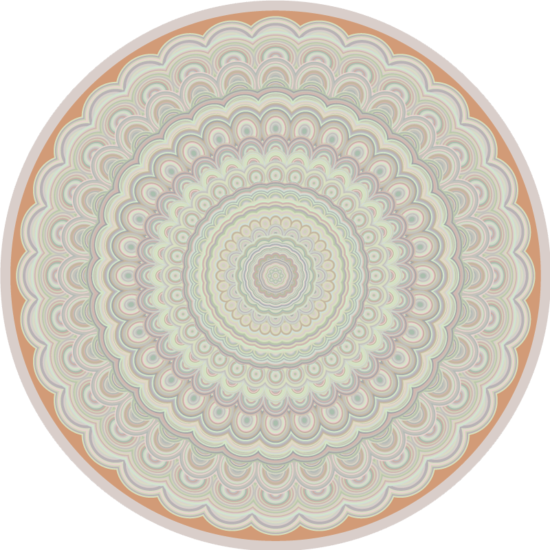 Monimutkainen pyöreä kuvio mandala vinyylimatto - Tenstickers