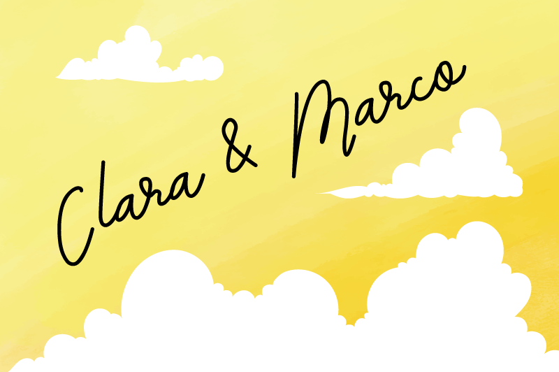 Pilvinen parisuunnittelu nimi vinyylimatto - Tenstickers