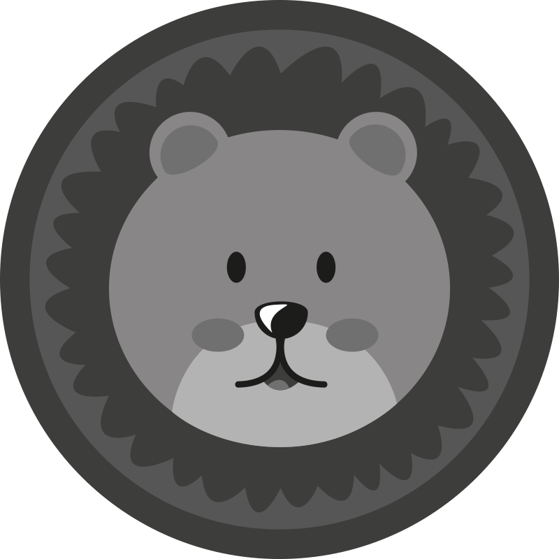 Söpö leijona kasvot vauvan huoneen vinyylimatto - Tenstickers