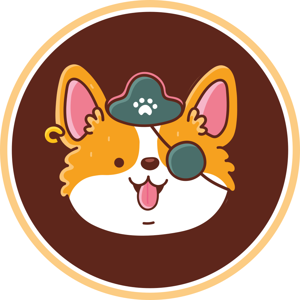 Corgi kapteenin tunnus moderni vinyylimatto - Tenstickers