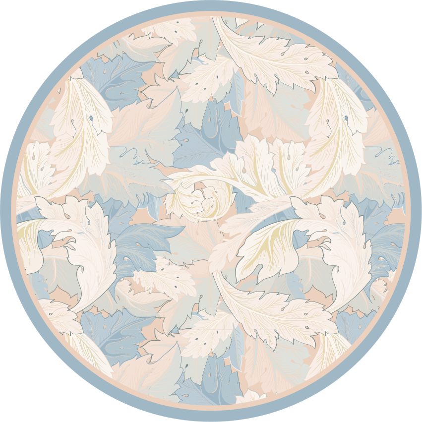 Pehmeä lehtikuvio kukka vinyylimatto - Tenstickers