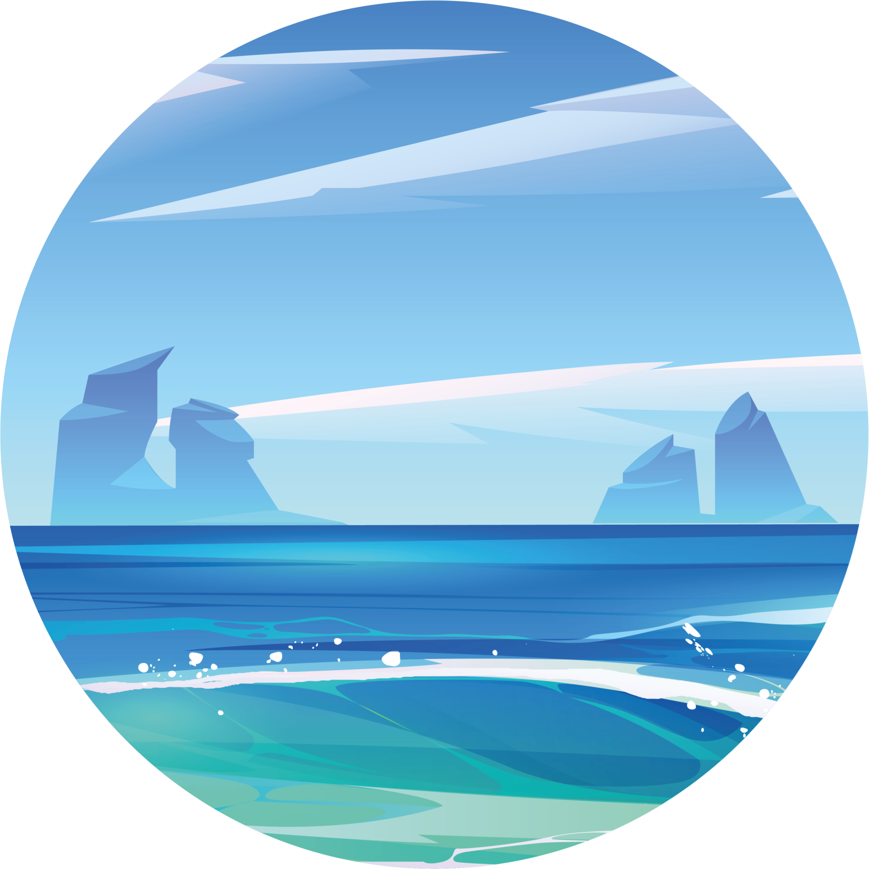 Rannikon rauha luonto vinyylimatto - Tenstickers