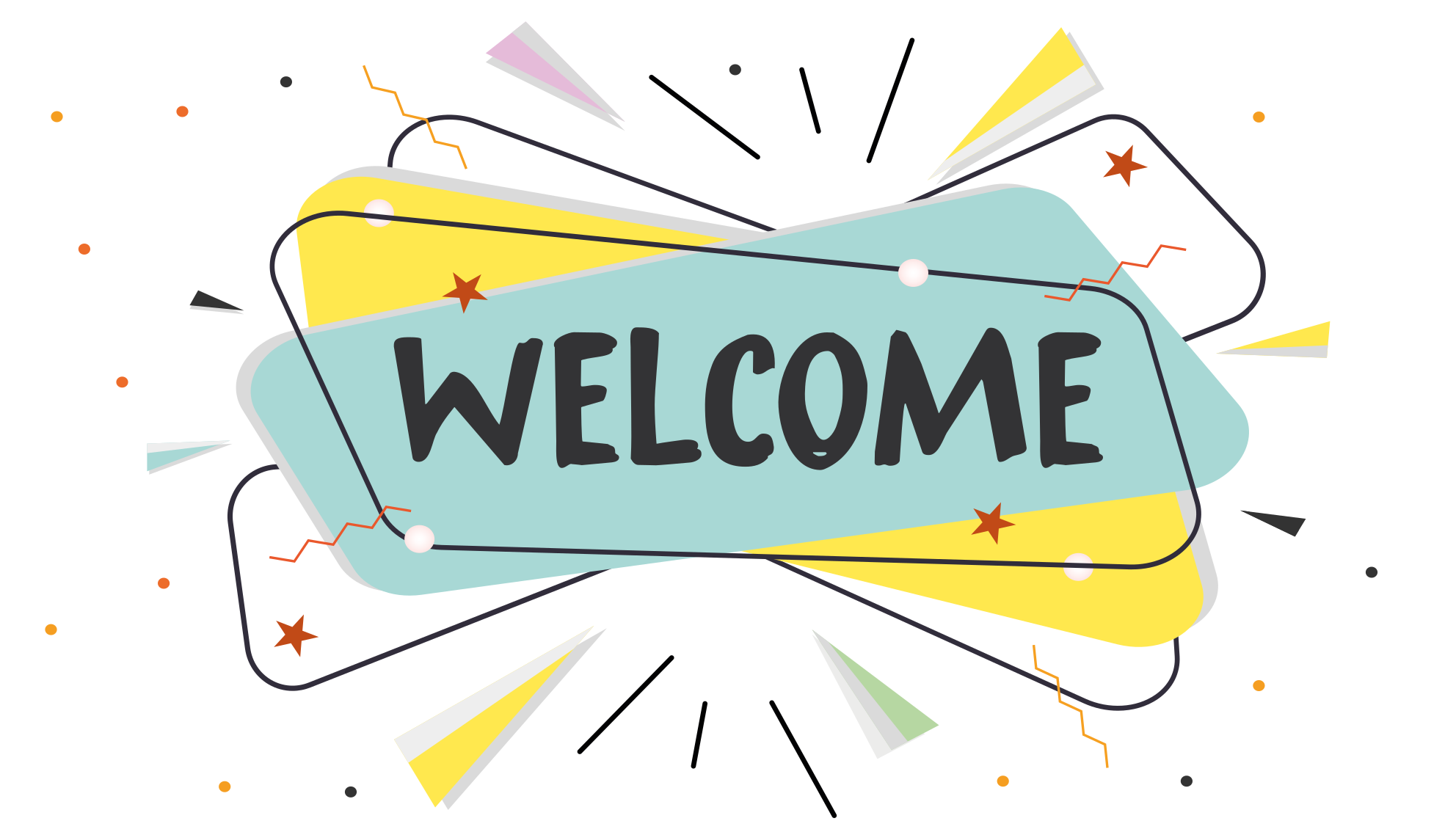 Abstrakti tervetuloa eteisen vinyylimatto - Tenstickers