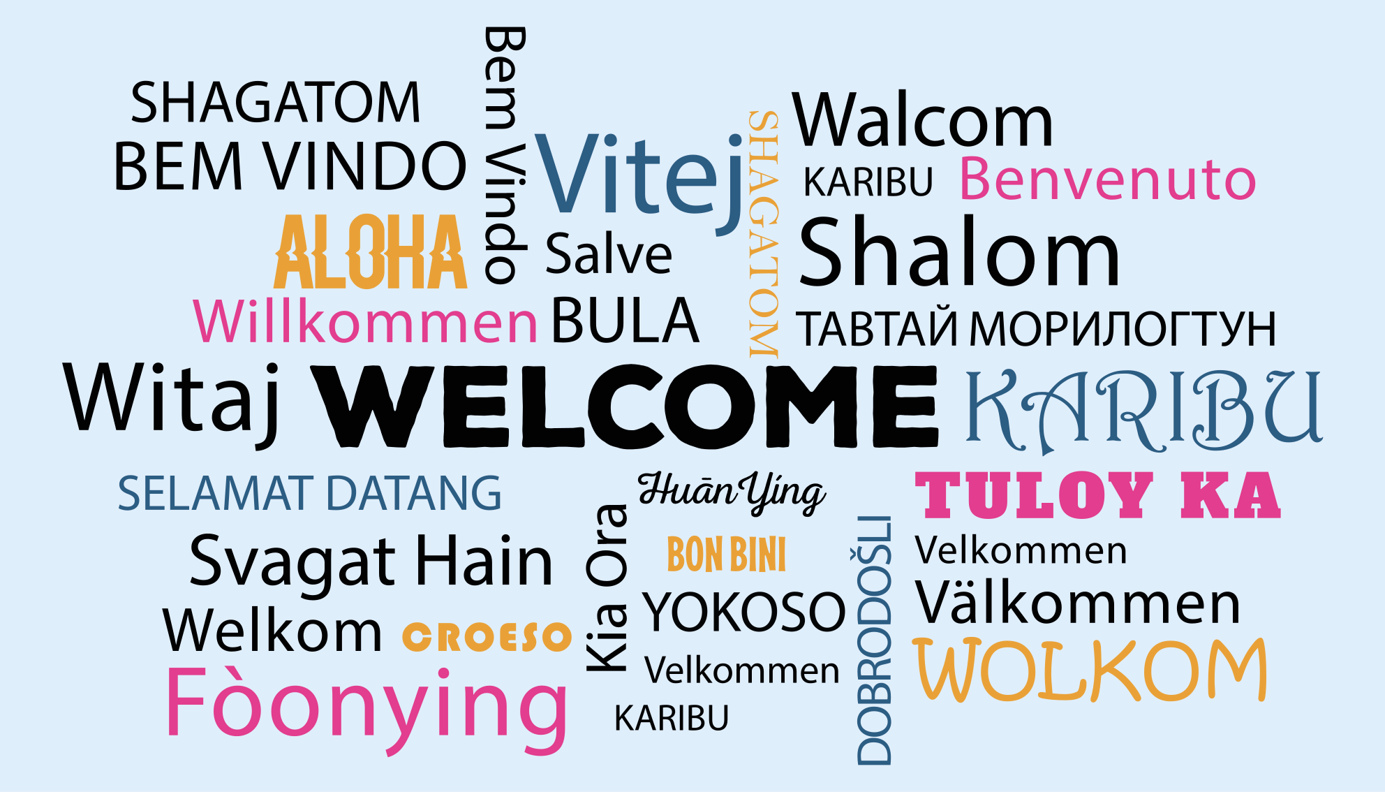 Tervetuloa kaikki aloha lauseke vinyylimatto - Tenstickers