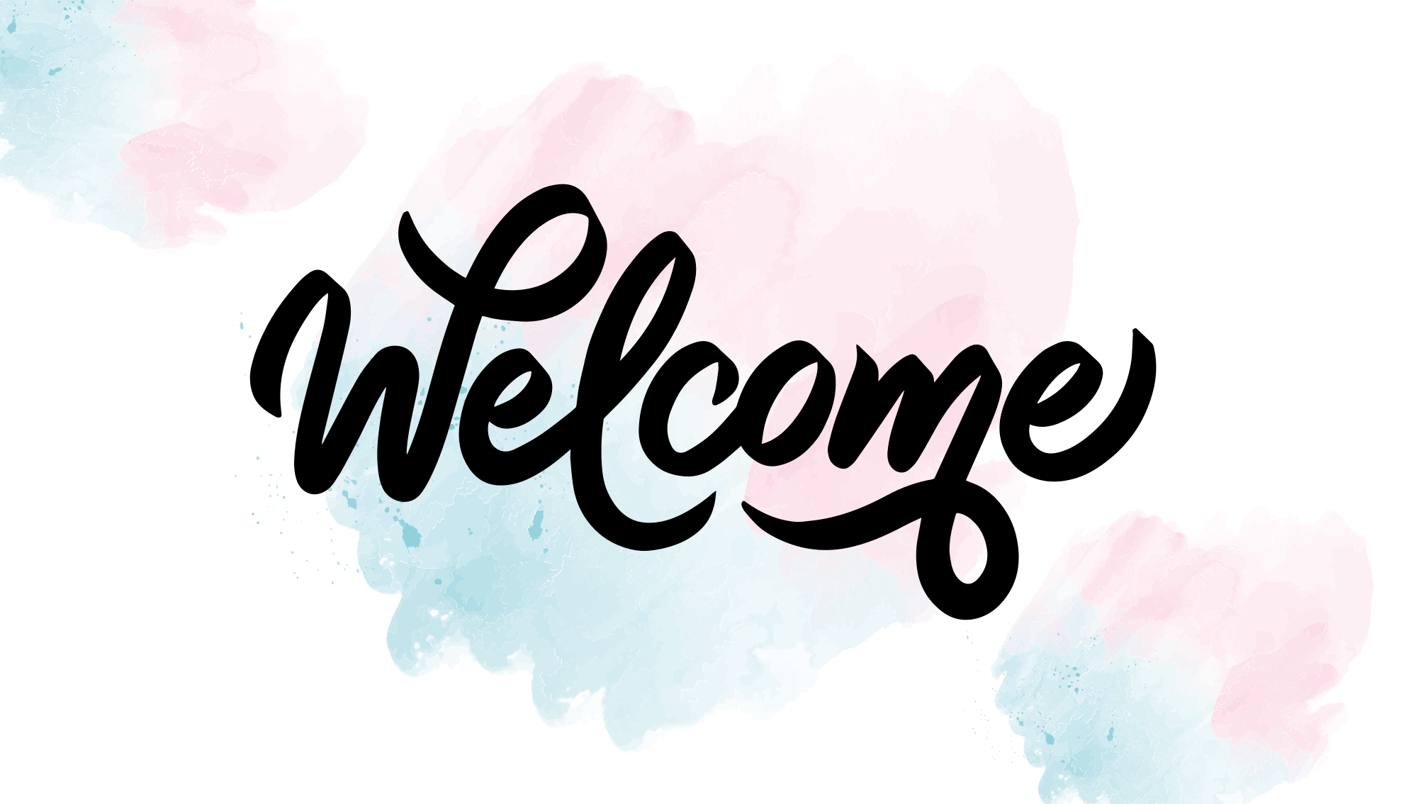 Akvarelli tervetuloa eteisen vinyylimatto - Tenstickers