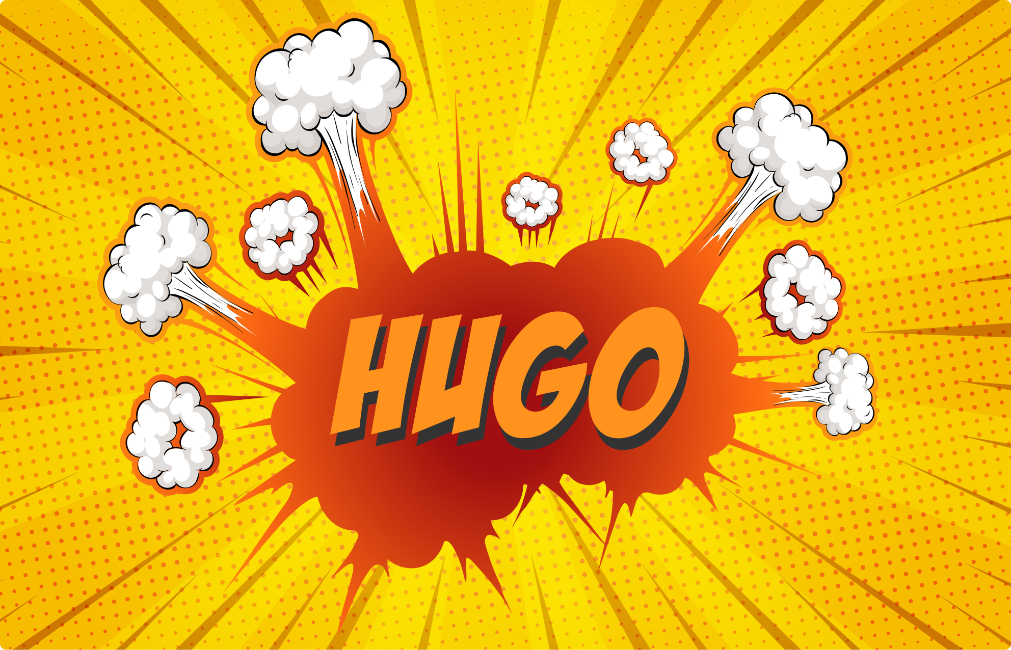 Sarjakuvaräjähdys nimellä nimi vinyylimatto - Tenstickers