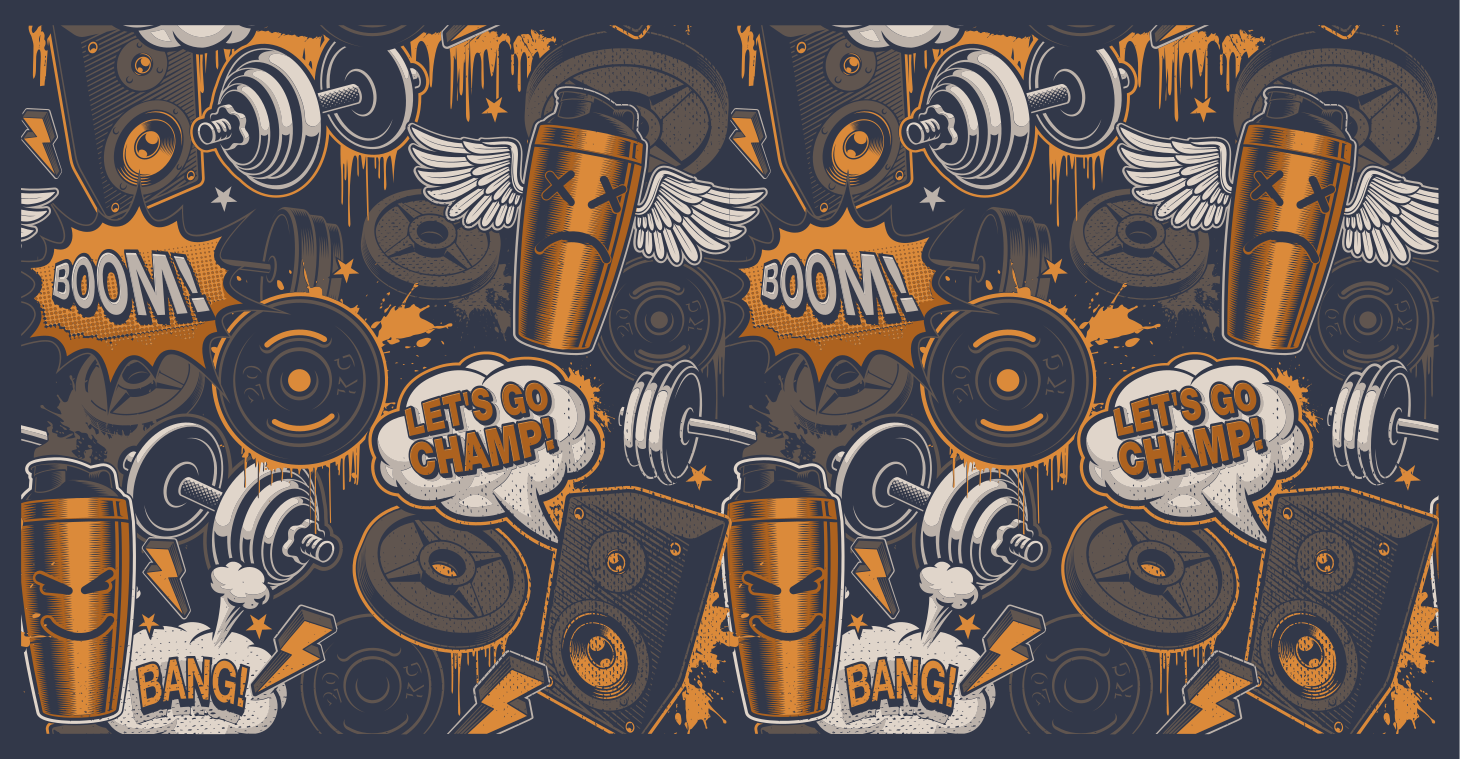 Sarjakuva graffiti tyylejä Vinyylimatto makuuhuoneeseen - Tenstickers