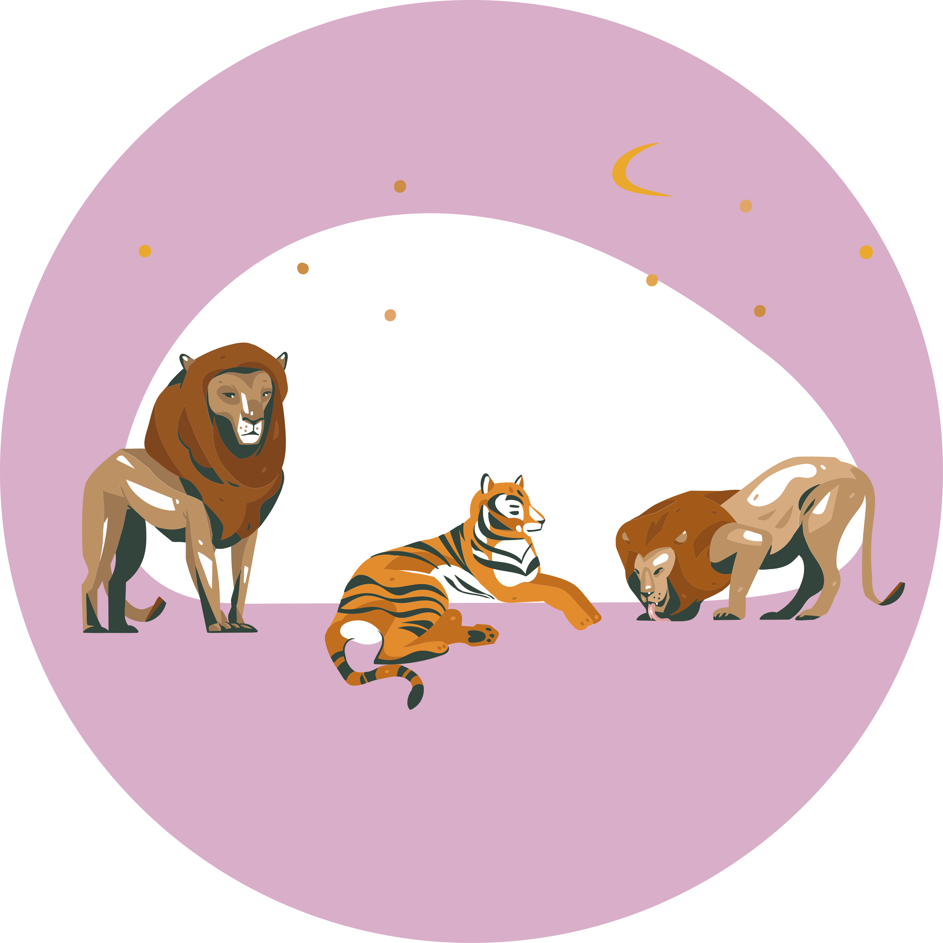 Safarin villieläimet eläin vinyylimatto - Tenstickers