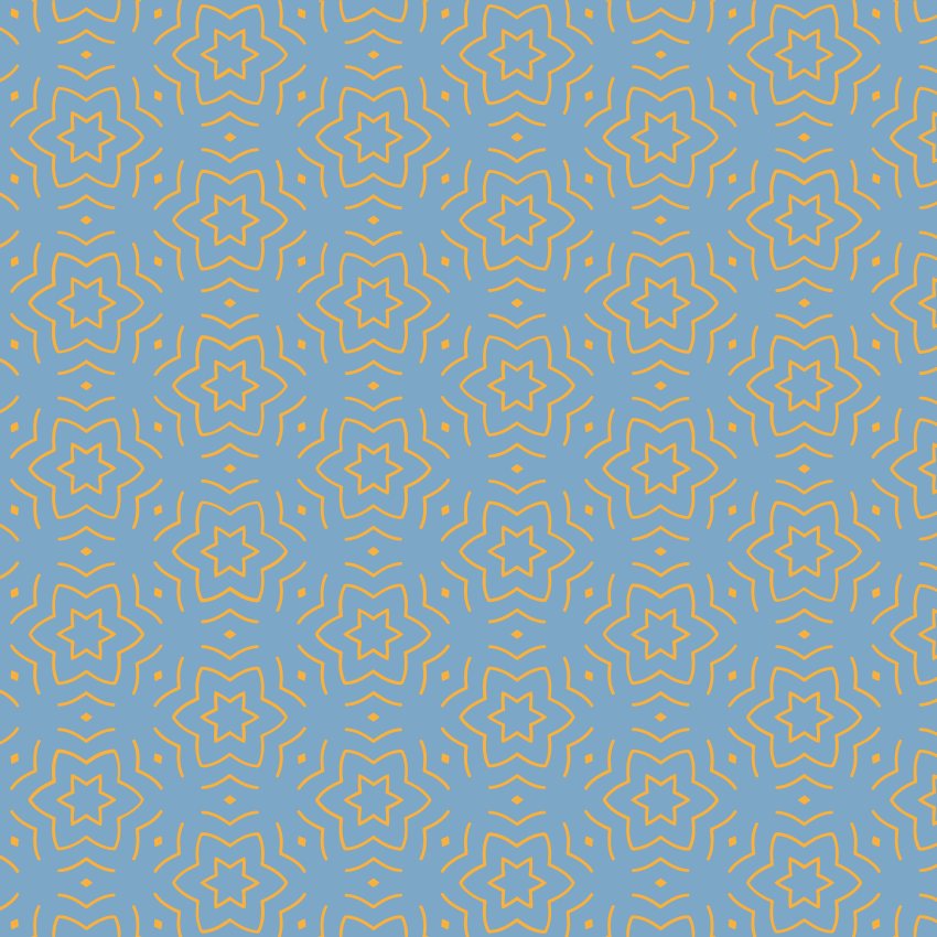 Abstrakti keltainen kuvio tähti vinyylimatto - Tenstickers