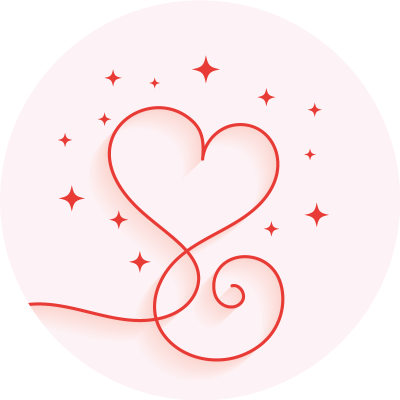 Sydänpyörrekuvio Vinyylimatto makuuhuoneeseen - Tenstickers