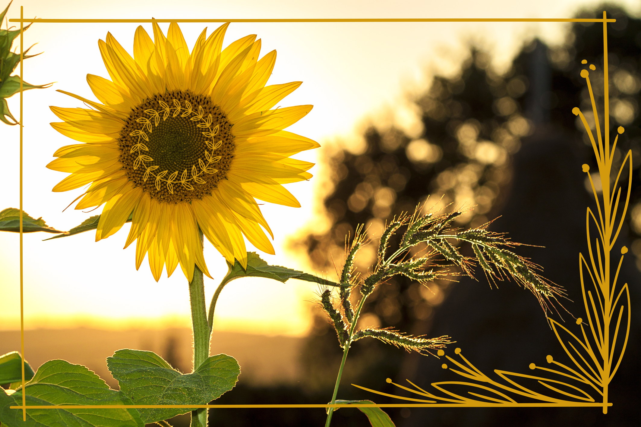 Auringonkukan kukka kukat ja kasvit vinyylimatto - Tenstickers