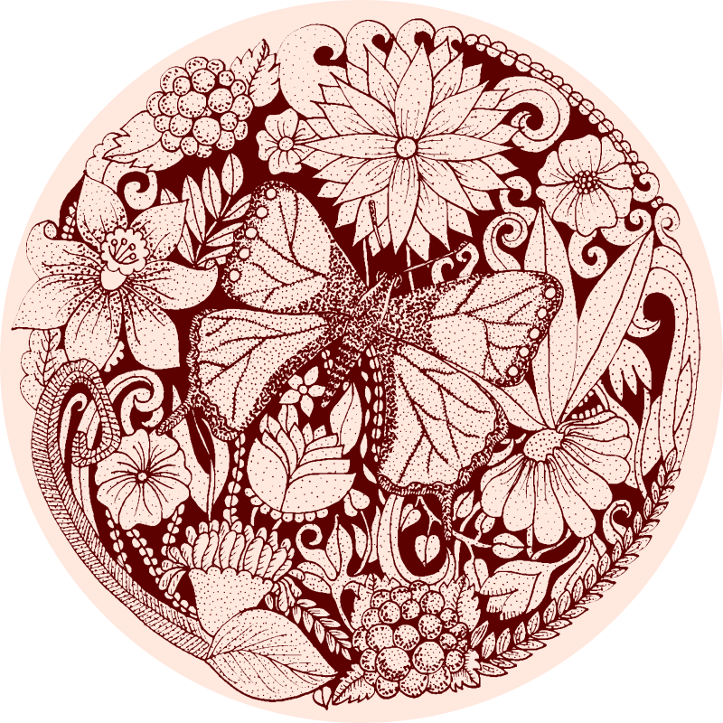 Herkkä siipien muotoilu kukka vinyylimatto - Tenstickers