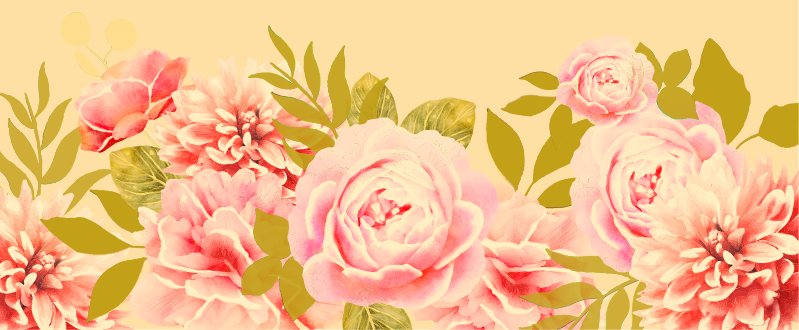 Kukoistava kukkainen eleganssi kukka vinyylimatto - Tenstickers