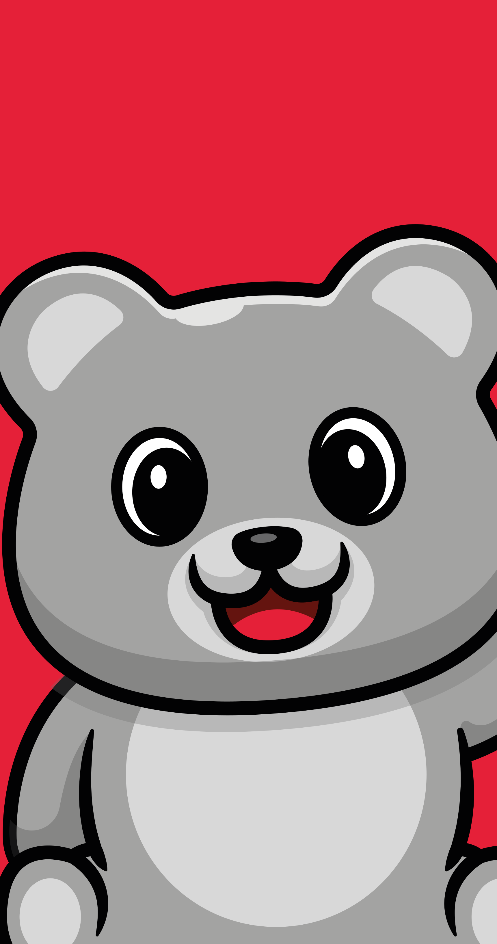 Iloinen karhun naama lastenhuone vinyylimatto - Tenstickers