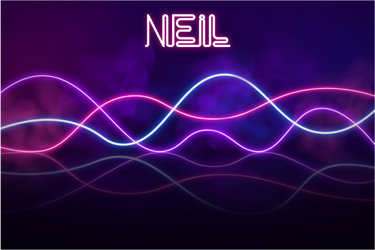 Neon valojen näyttö nimi vinyylimatto - Tenstickers