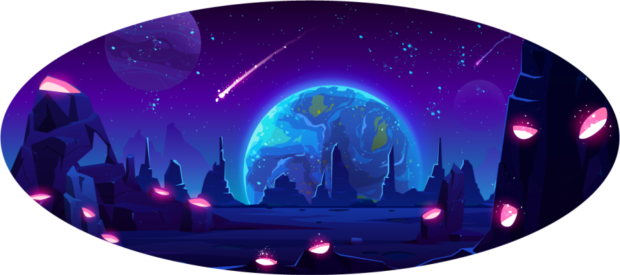 Galaktinen seikkailu tähti vinyylimatto - Tenstickers