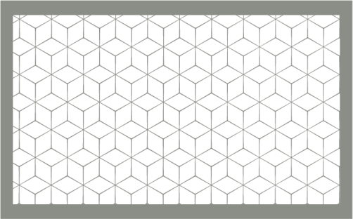 Kuusikulmainen muotoilu geometrinen vinyylimatto - Tenstickers