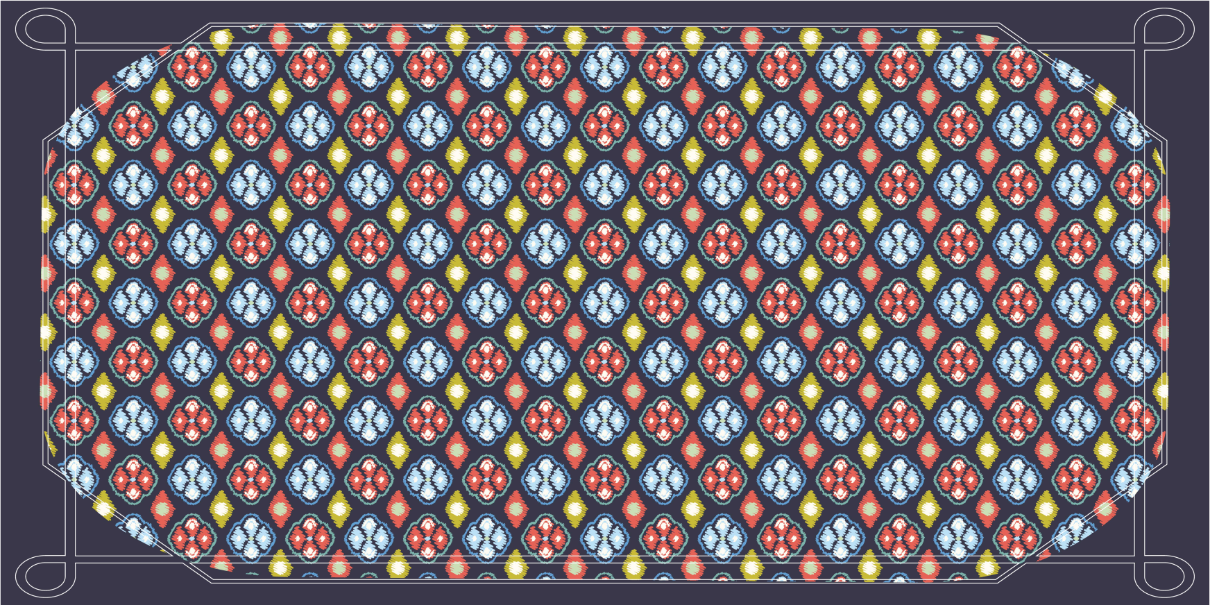 Värikäs mosaiikkikoostumus eteisen vinyylimatto - Tenstickers