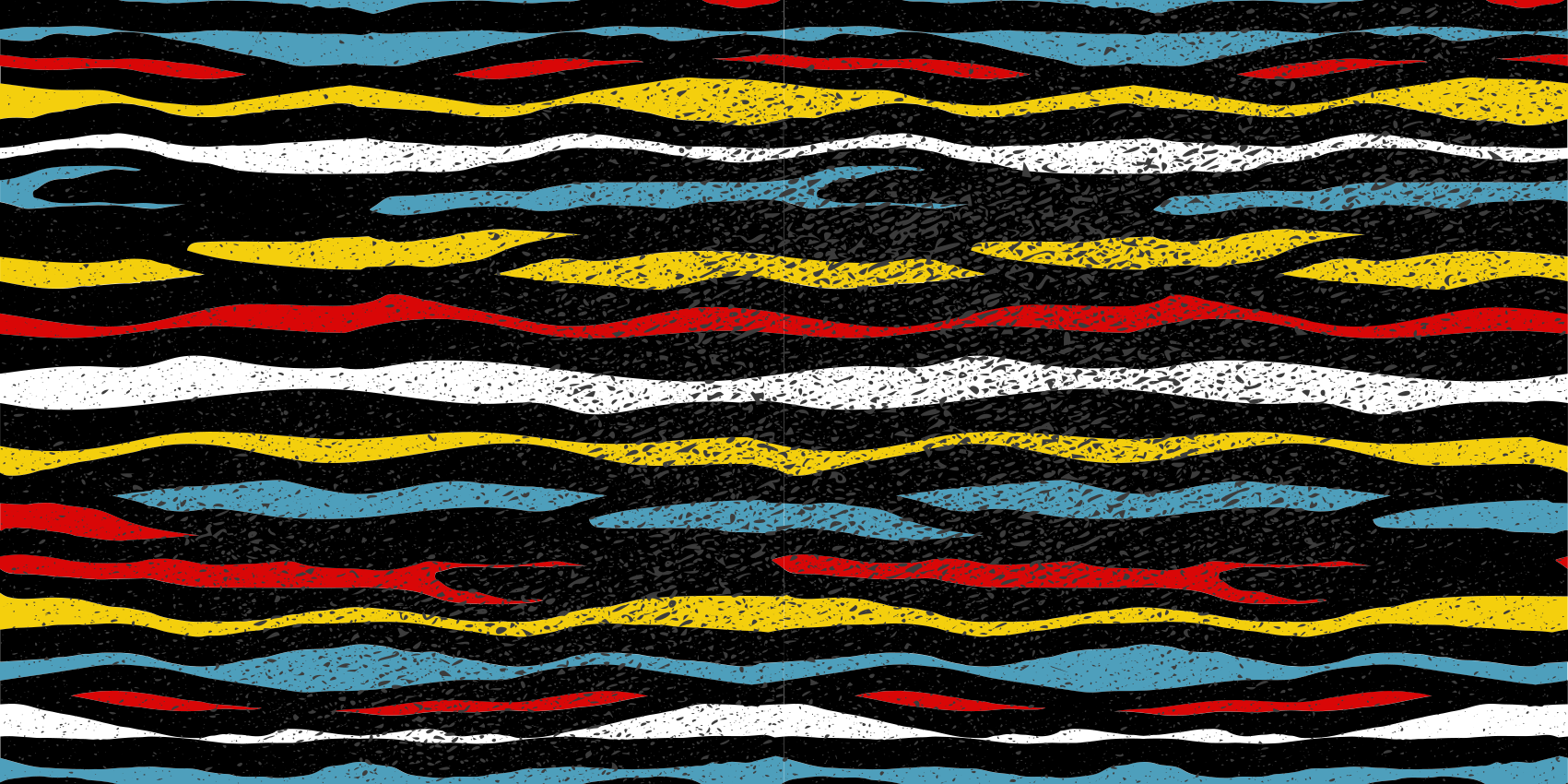 Värikäs aaltoileva muotoilu raidallinen vinyylimatto - Tenstickers