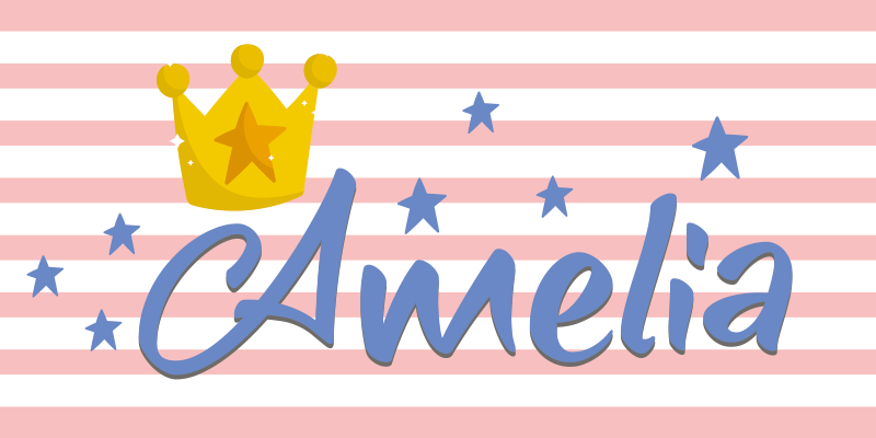 Mukautettu kruunu ja tähdet vinyylimatto - Tenstickers