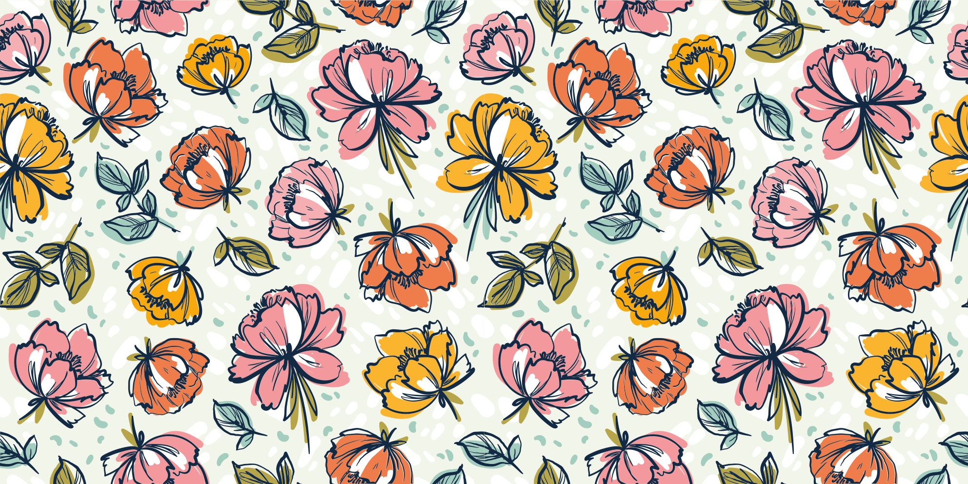 Kukkivan puutarhan suunnittelu kukka vinyylimatto - Tenstickers