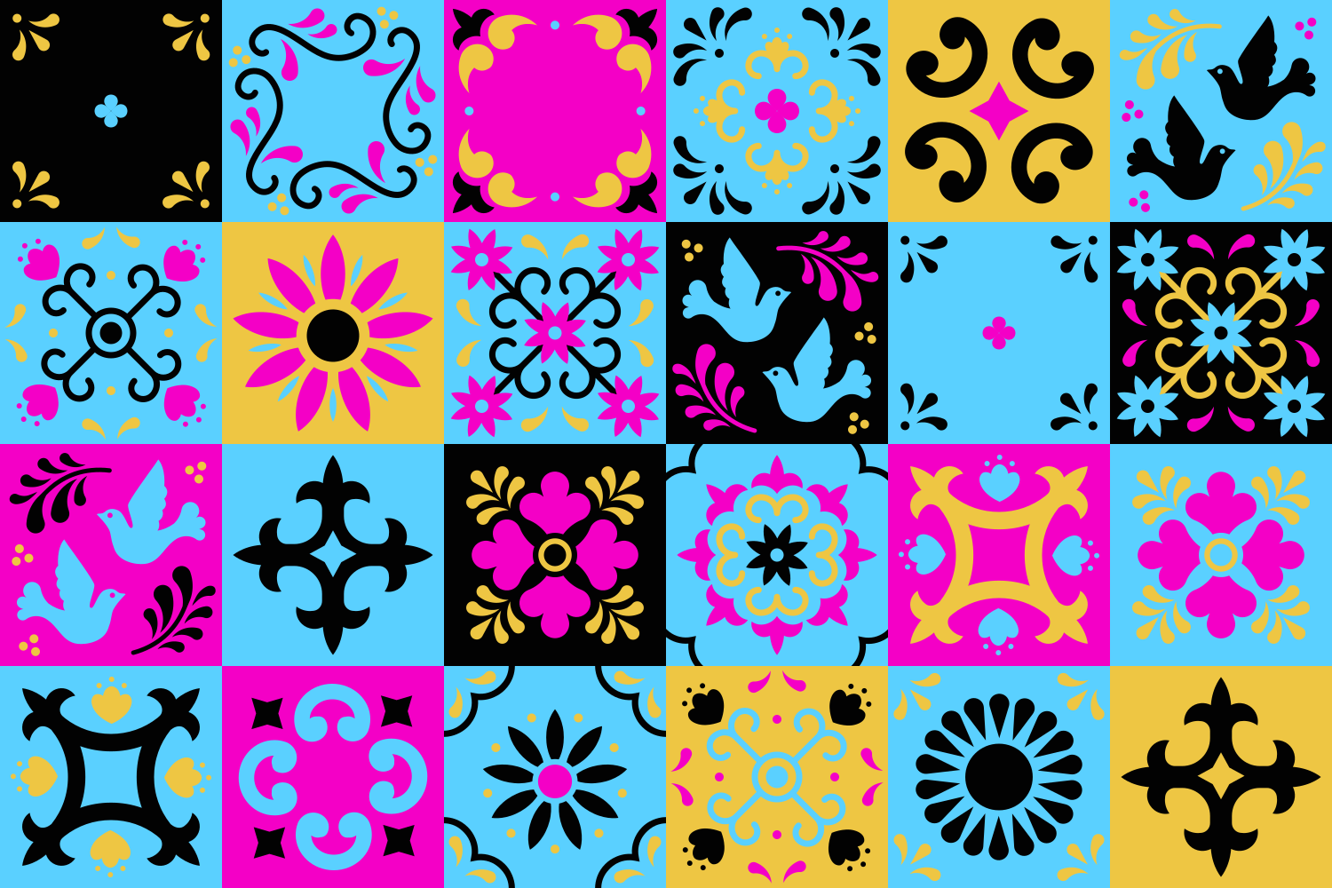 Värikäs kuviomosaiikki mosaiikki vinyylimatto - Tenstickers