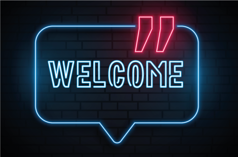 Neonsininen kyltti eteisen vinyylimatto - Tenstickers