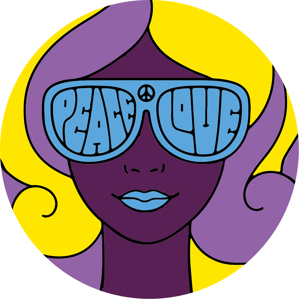 Rauhan rakkauskuvake teinin vinyylimatto - Tenstickers