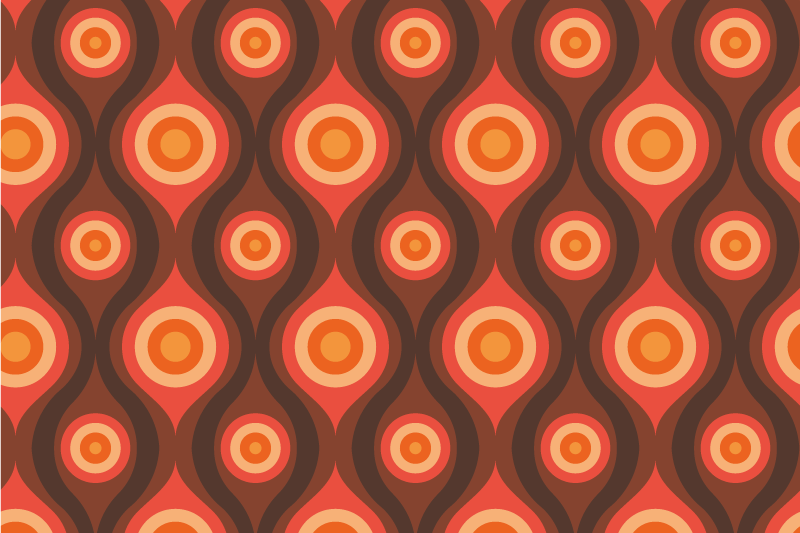 Vintage-ympyräaihe mosaiikki vinyylimatto - Tenstickers