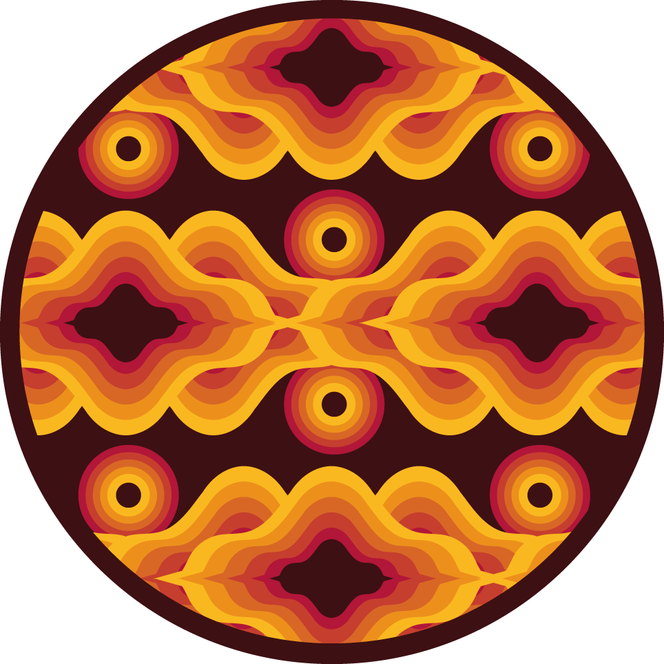 Vintage-spiraaliaihe mosaiikki vinyylimatto - Tenstickers