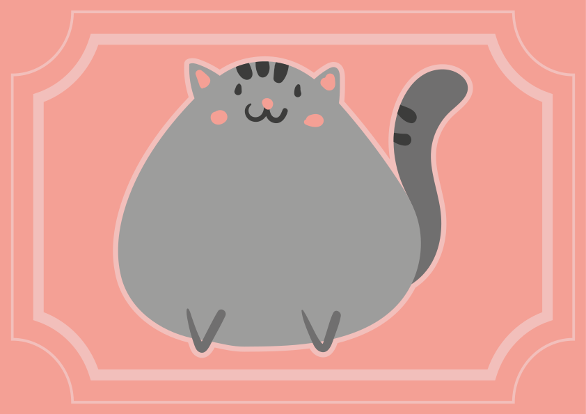 Ihastuttava kissamainen taideteos vinyylimatto - Tenstickers