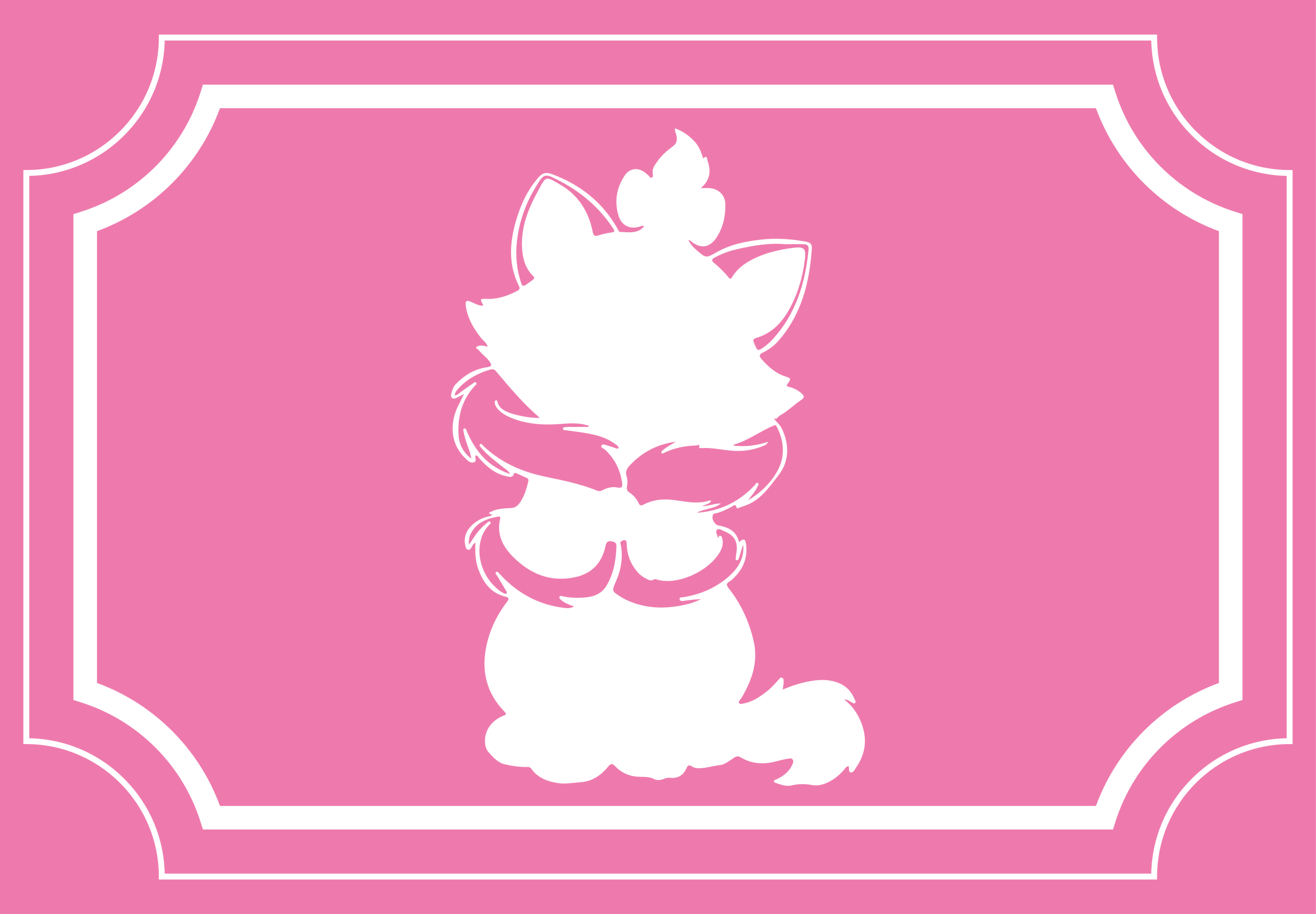 Aristokraatti kissa Vinyylimatto makuuhuoneeseen - Tenstickers