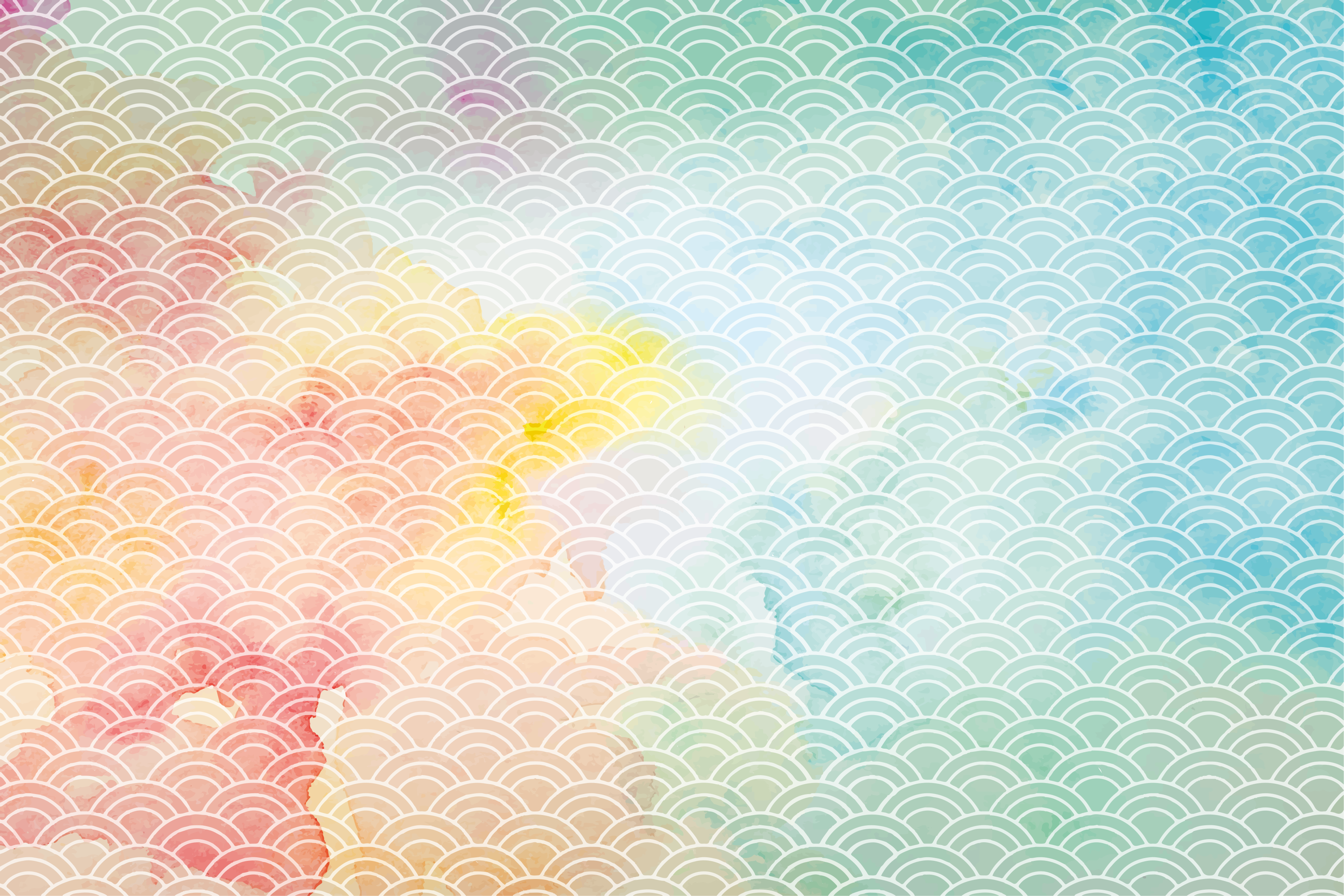 Pastelli aaltokuvio geometrinen vinyylimatto - Tenstickers