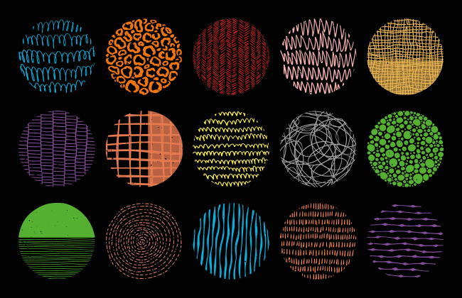 Eloisa kuviokokoelma moderni vinyylimatto - Tenstickers