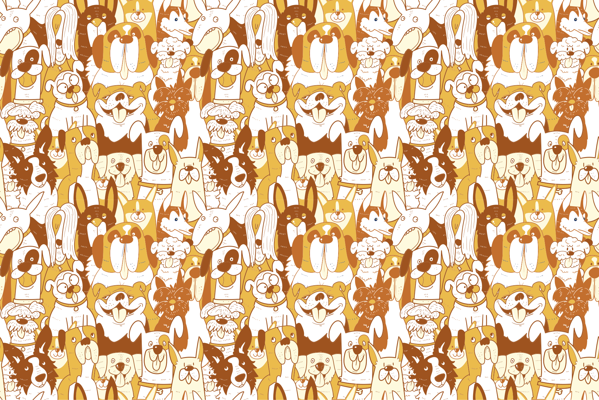 Ruskeat lemmikkien kasvot eläin vinyylimatto - Tenstickers