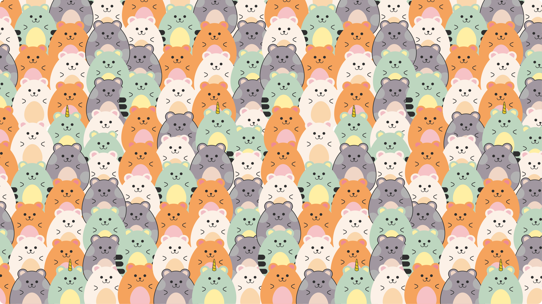 Moniväriset hamsterit syövät eläin vinyylimatto - Tenstickers