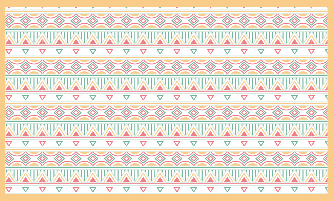 Boho- ja hipityylinen kuvio Vinyylimatto makuuhuoneeseen - Tenstickers