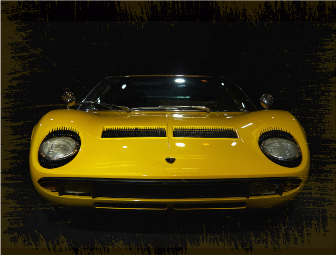 Lamborghini miura vinyylimatto retro - Tenstickers
